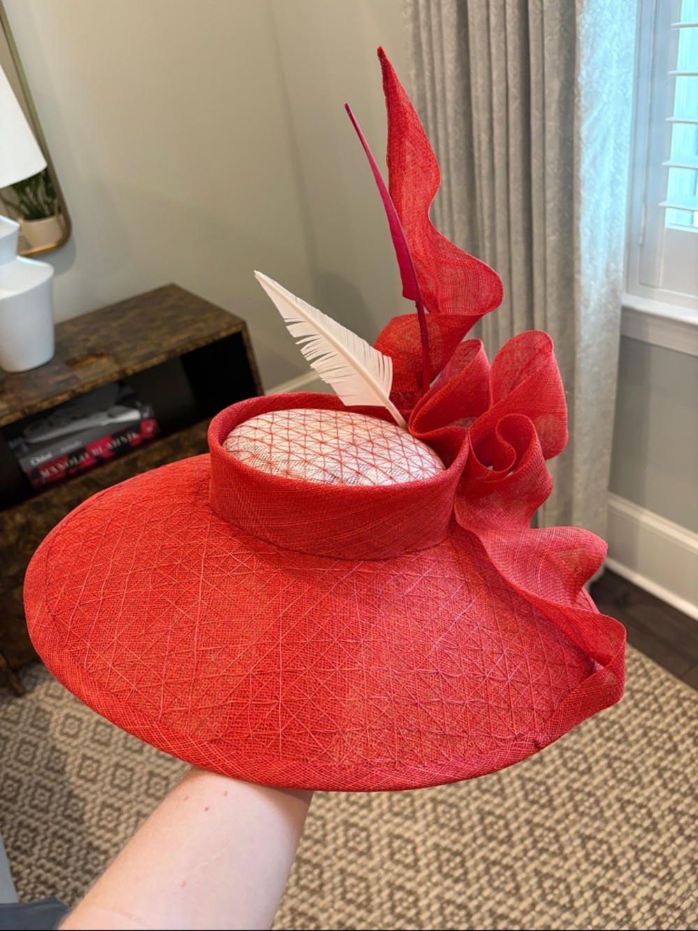 Red Derby hat